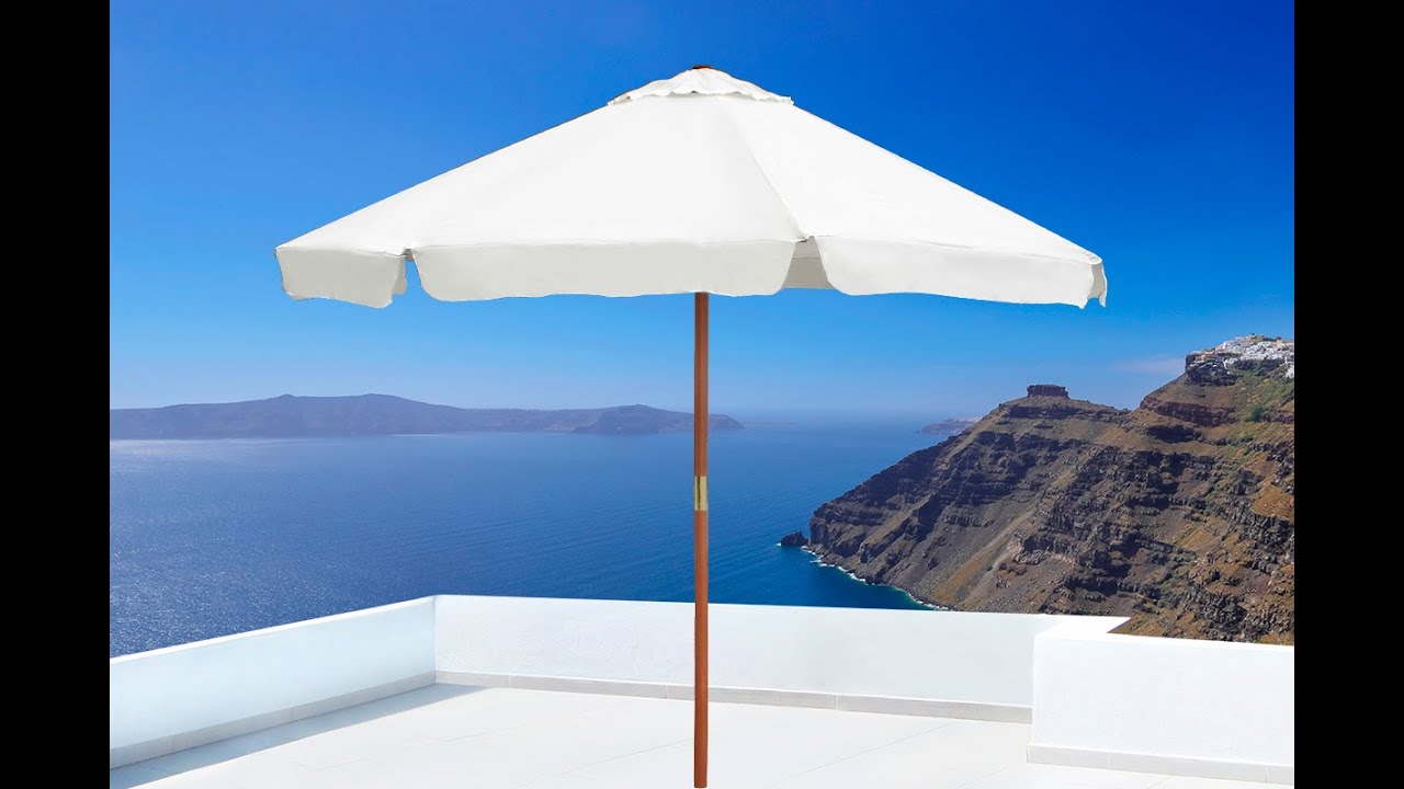 Beliani Parasol en bois- TOSCANA beige - Fr