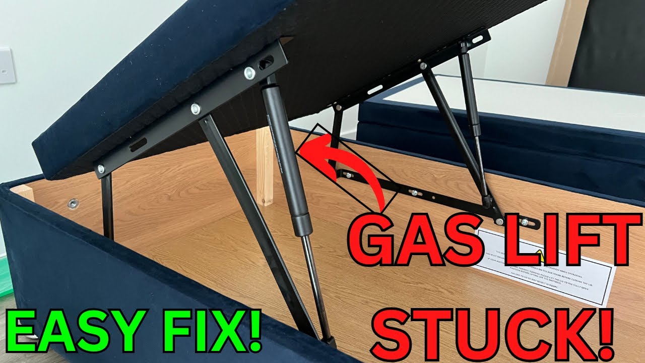 Ottoman Bed Gas Lift Is Not Working - How To Fix a Stuck Gas Lift on bed -Bed leaver doesn't go down
