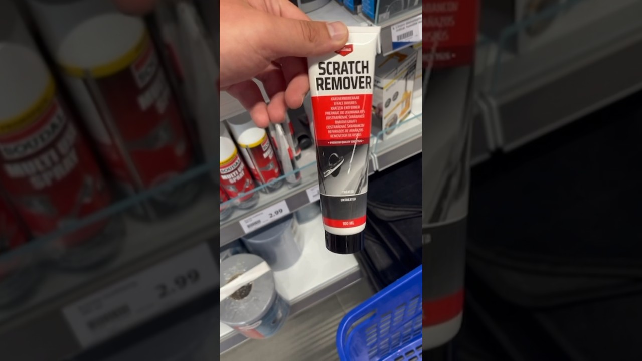 Je teste un produit pour enlever des rayures 🚗 #essai #test #voiture #action #shorts￼