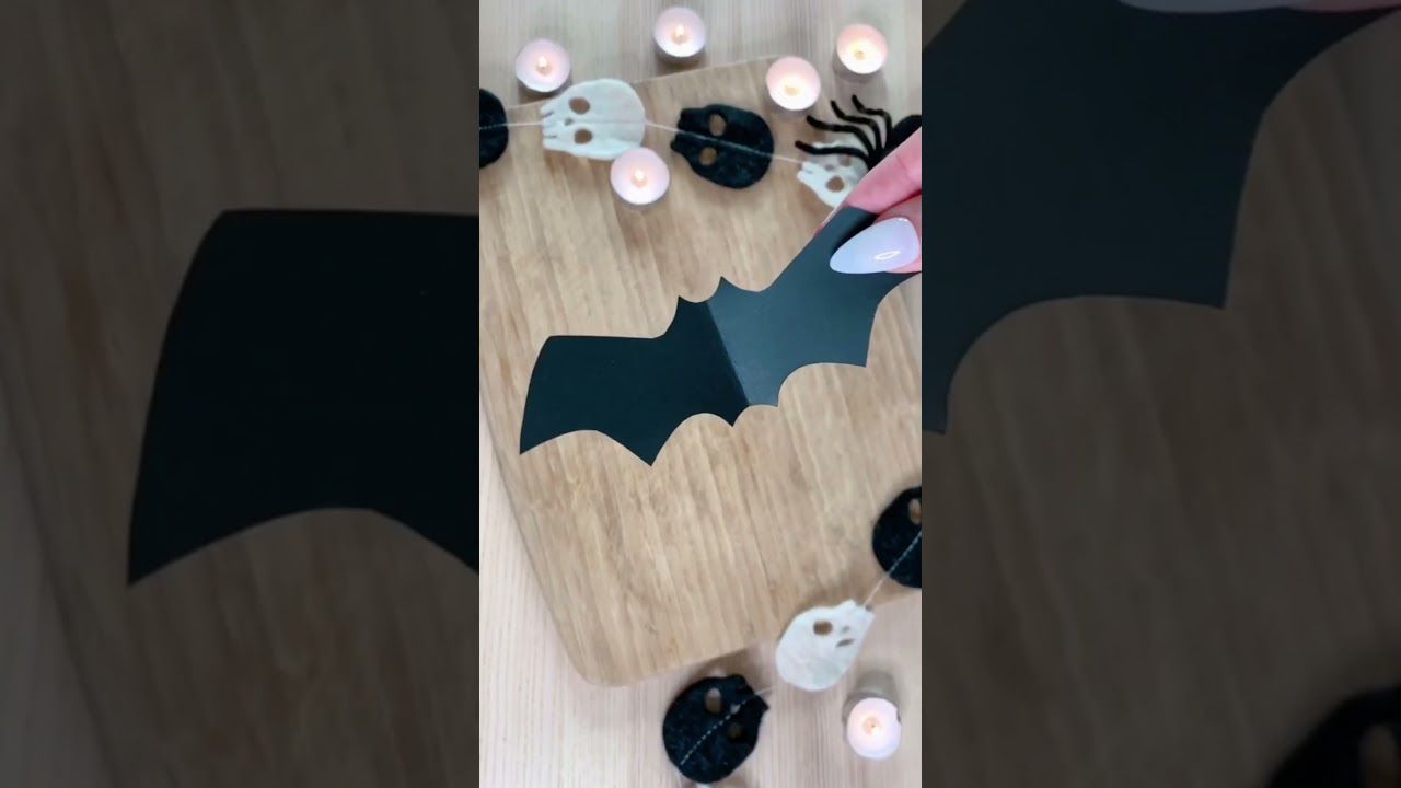 Décoration d’Halloween en chauve-souris facile 🦇🎃 #halloweenwithshorts #shortswithzita
