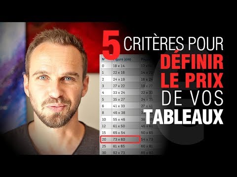 COMMENT définir le PRIX d'un TABLEAU [5 critères]