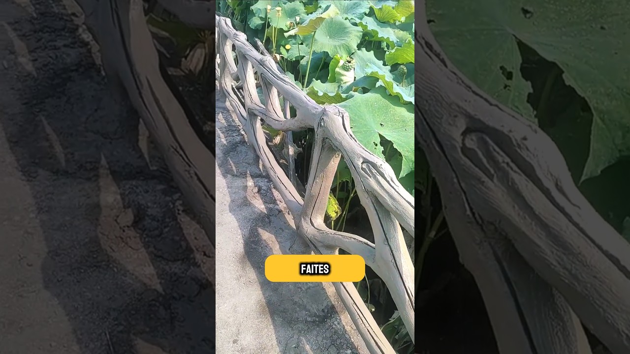 Les barrières en béton sculpté ou clotures imitations bois #barrières #sculpture