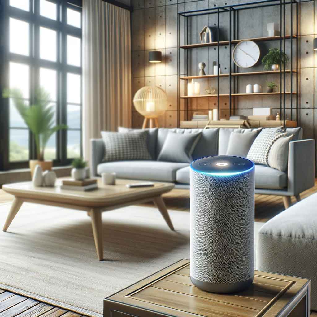 Assistant vocal dans un salon