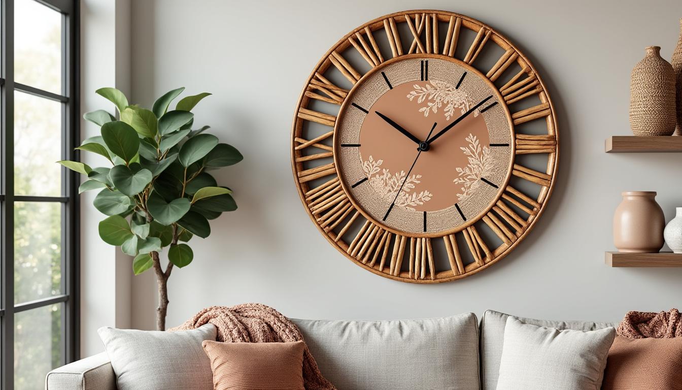 découvrez notre horloge bohème chic, l'accessoire idéal pour apporter une touche tendance et chaleureuse à votre intérieur.
