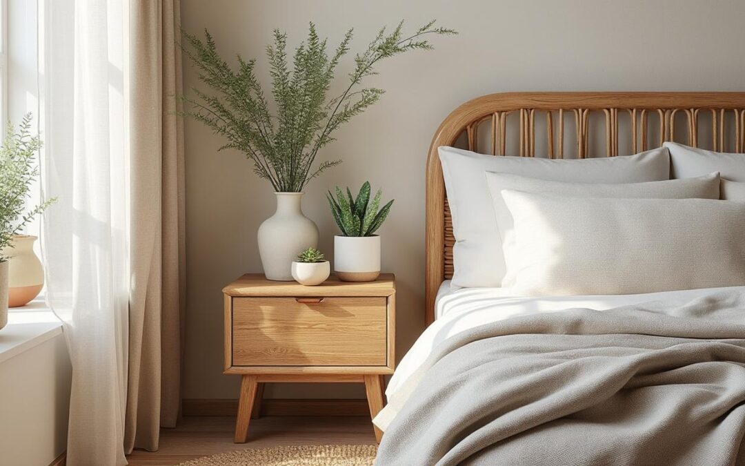 Table de chevet bohème : modèles et inspirations pour une chambre apaisante