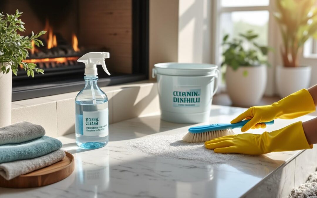 Nettoyage de la pierre blanche d’une cheminée : méthodes efficaces et précautions