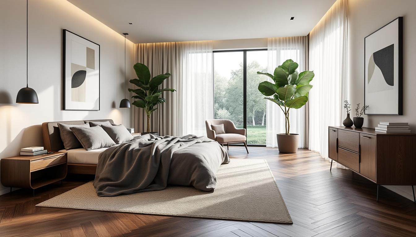 découvrez des idées déco élégantes pour aménager une chambre avec parquet foncé et créer une ambiance chaleureuse et sophistiquée.